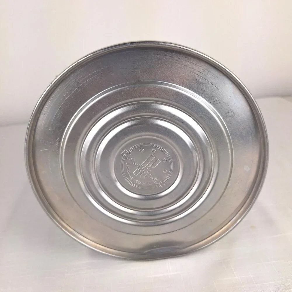 Vintage Kromex Ice Bucket Atomic Age Retro Aluminum 1950-60sClear Lucite Handle